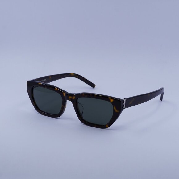 Saint Laurent SL M127/F 002 Sunglasses Dark Havana Cat Eye Frame, Grey Lenses - Picture 1 of 11